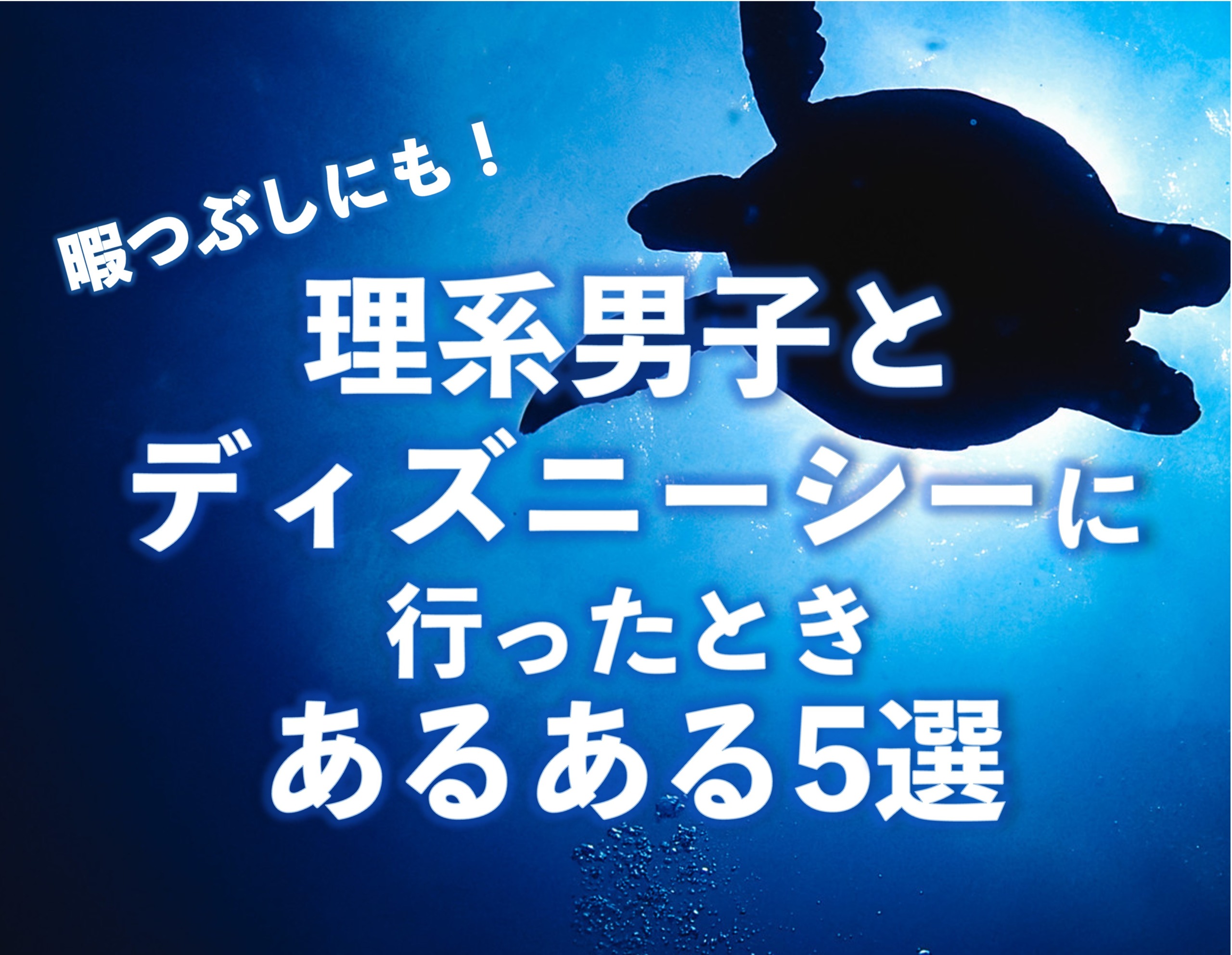 理系男子とディズニーシーに行ったときあるある5選